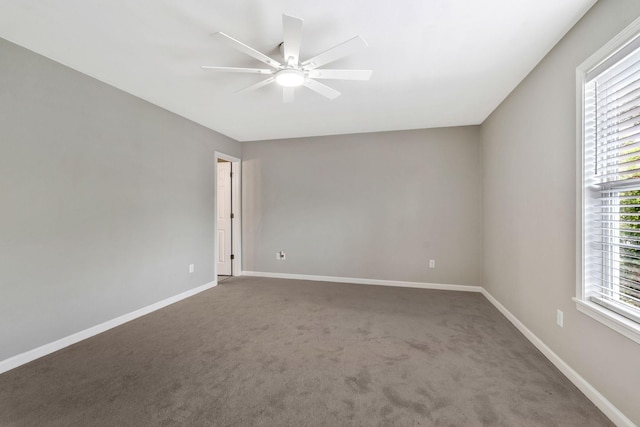 123 Eastdale Ln, Dickson, TN 37055 - unfurnished room featuring ceiling fan, carpet floors, and baseboards