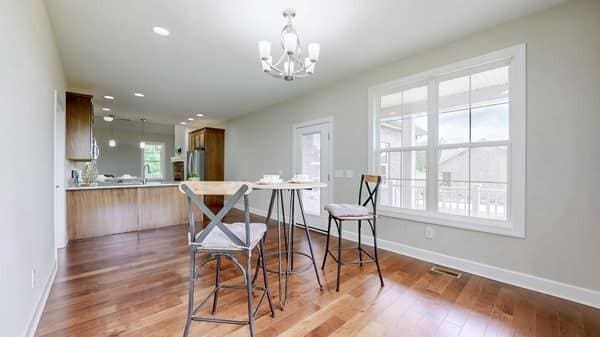 683 Northup Rd, Portland, TN 37148 - dining area with a chandelier, light wood-style floors, baseboards, and recessed lighting