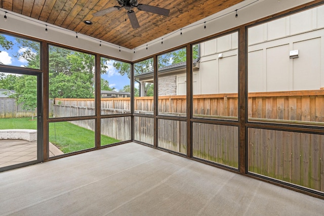 1501 Woodmont Blvd Unit B, Nashville, TN 37215 - unfurnished sunroom featuring ceiling fan