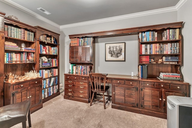6018 Trotwood Ln, Spring Hill, TN 37174 - carpeted office with ornamental molding