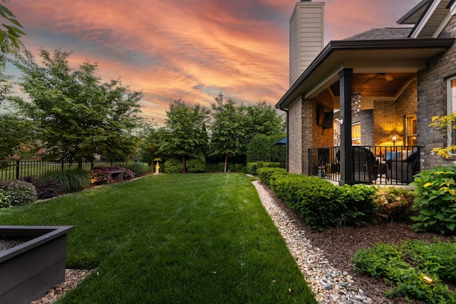 6018 Trotwood Ln, Spring Hill, TN 37174 - view of yard with a ceiling fan