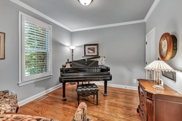 6018 Trotwood Ln, Spring Hill, TN 37174 - living area with crown molding, wood finished floors, and baseboards