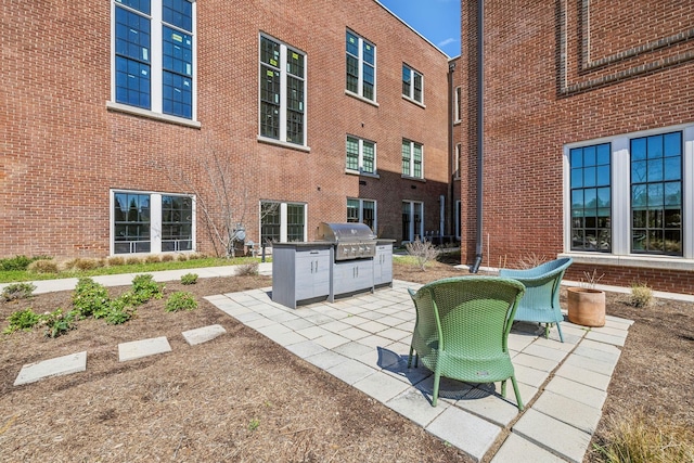 view of patio with grilling area
