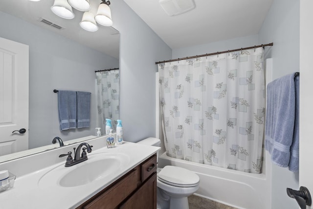 4801 Beryl Dr, Murfreesboro, TN 37128 - full bathroom with vanity, toilet, and shower / bath combination with curtain