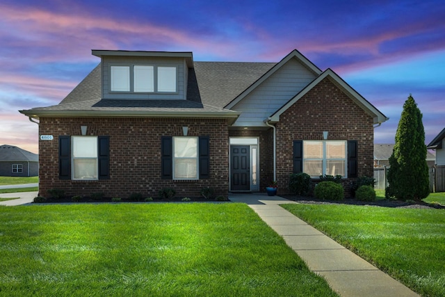 4801 Beryl Dr, Murfreesboro, TN 37128 - view of front of house featuring a front lawn, brick siding, and a shingled roof