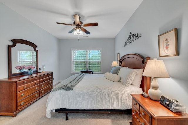4801 Beryl Dr, Murfreesboro, TN 37128 - bedroom featuring multiple windows, light carpet, and ceiling fan