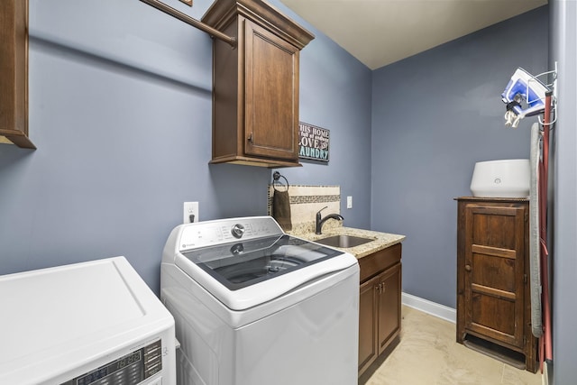 2979 Stewart Campbell Pt, Spring Hill, TN 37174 - laundry area with cabinet space and washer and dryer