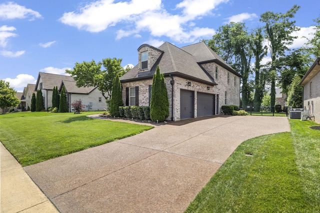 2979 Stewart Campbell Pt, Spring Hill, TN 37174 - view of front of home featuring brick siding, driveway, cooling unit, roof with shingles, and an attached garage