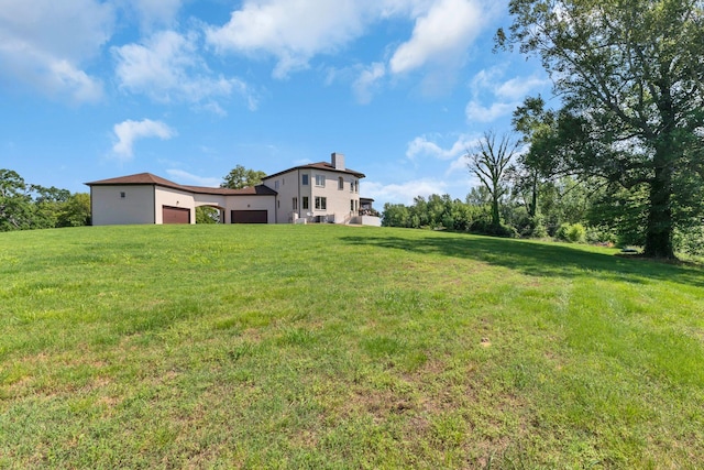 1477 S Harpeth Rd, Kingston Springs, TN 37082 - view of grassy yard with an attached garage