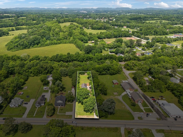 8757 Horton Hwy, College Grove, TN 37046 - aerial overview of property's location featuring property parcel outlined and a heavily wooded area