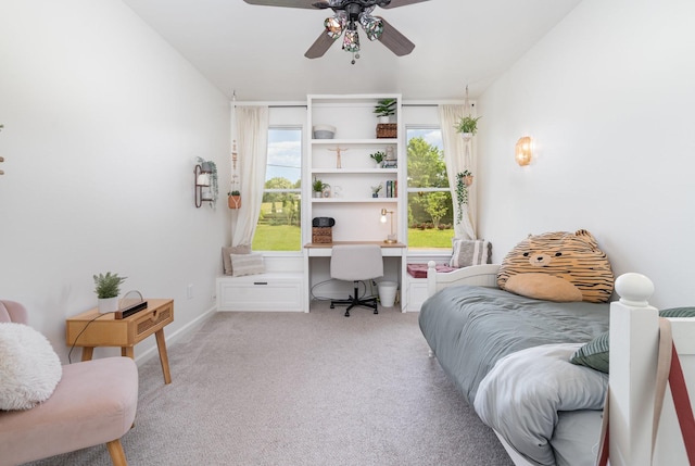 4851 Bethesda Duplex Rd, College Grove, TN 37046 - bedroom with light colored carpet and a ceiling fan