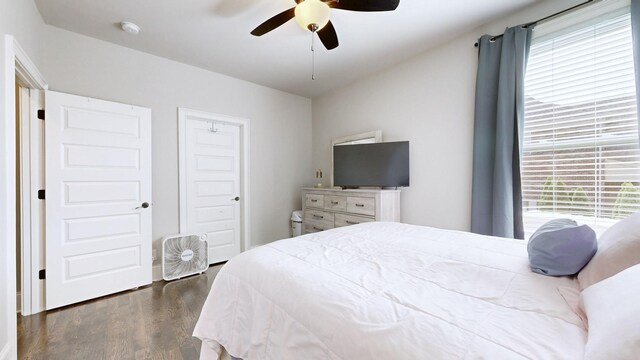 203 W Chandler Ct, Mount Juliet, TN 37122 - bedroom featuring dark wood finished floors and a ceiling fan