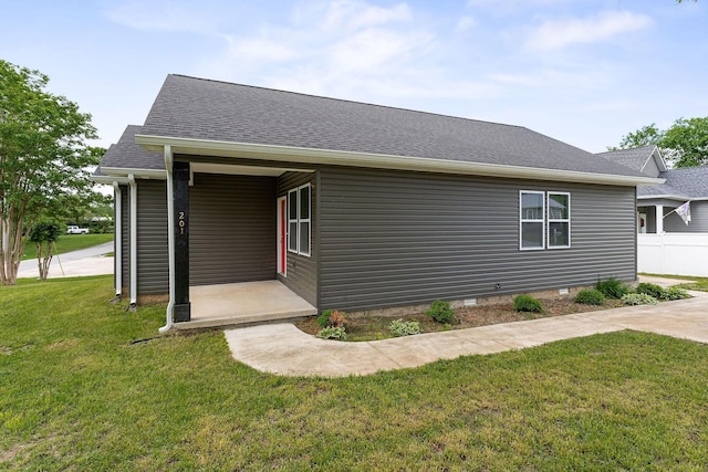 201 Hayes St, Smithville, TN 37166 - view of property exterior featuring a shingled roof and crawl space