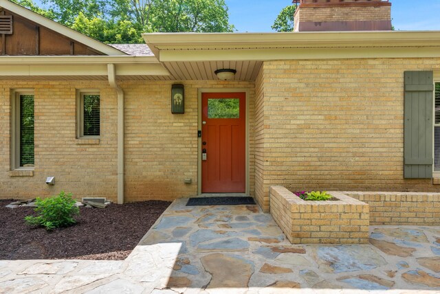 220 Porters Bluff Rd, Clarksville, TN 37040 - doorway to property with brick siding