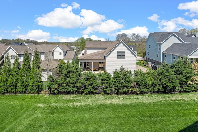 129 Barlow Dr, Franklin, TN 37064 - back of property with a residential view and a lawn