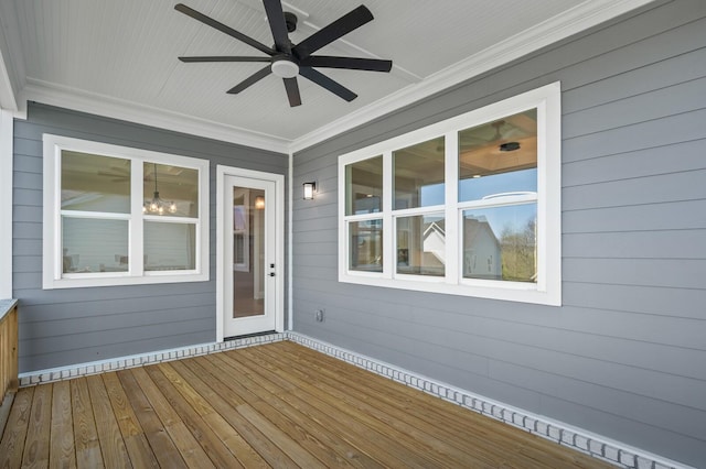 129 Barlow Dr, Franklin, TN 37064 - deck with a ceiling fan