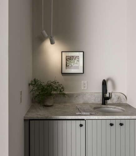 bar area with a sink