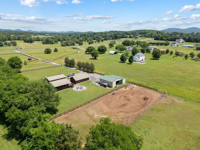 10120 Lascassas Pike, Lascassas, TN 37085 - aerial view of sparsely populated area with a pastoral area and a mountain backdrop