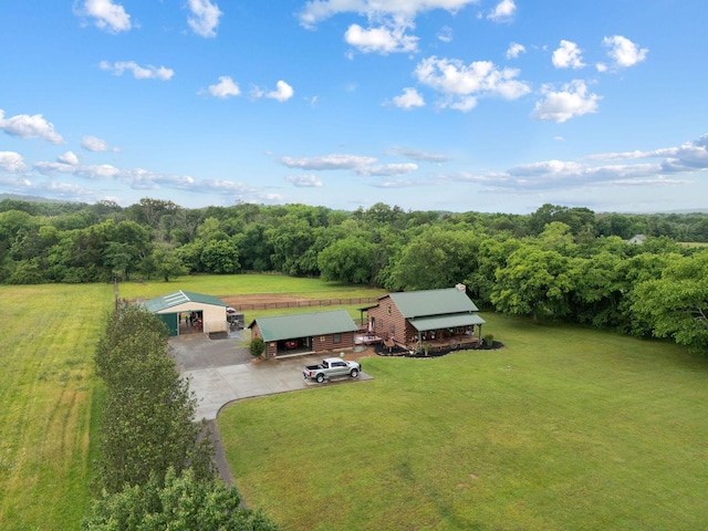 10120 Lascassas Pike, Lascassas, TN 37085 - aerial view of property and surrounding area featuring a forest
