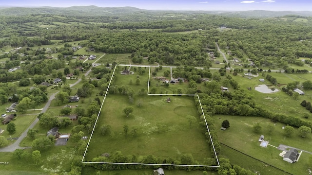 2039 Sparta Pike, Lebanon, TN 37090 - overview of rural landscape with property boundaries highlighted and mountains