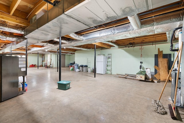 2039 Sparta Pike, Lebanon, TN 37090 - unfinished below grade area with freestanding refrigerator