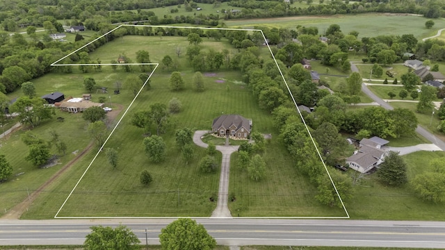 2039 Sparta Pike, Lebanon, TN 37090 - aerial view of sparsely populated area with property boundaries highlighted