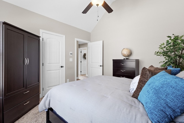 201 Josie Ln, Clarksville, TN 37043 - bedroom featuring high vaulted ceiling and ceiling fan