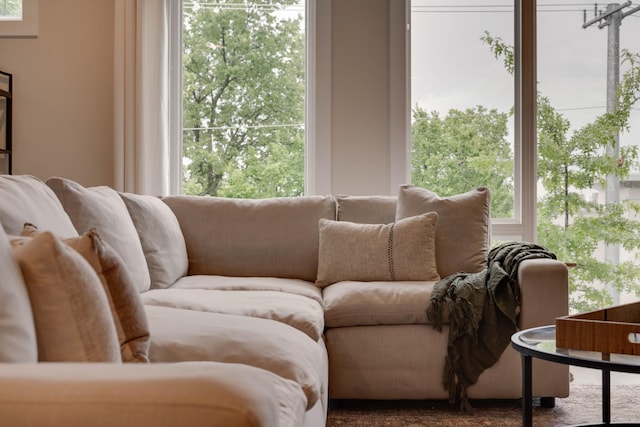 living room featuring healthy amount of natural light
