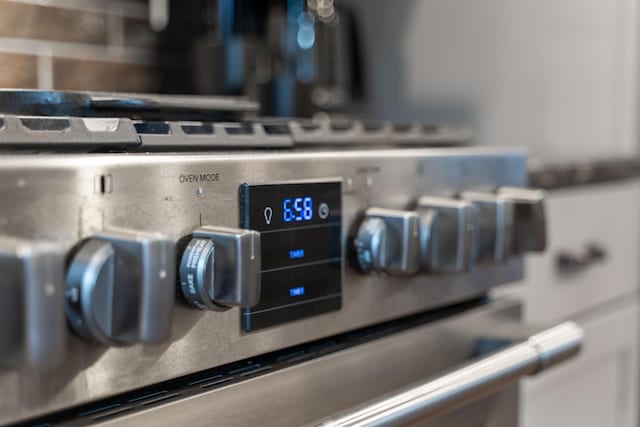kitchen view of gas range