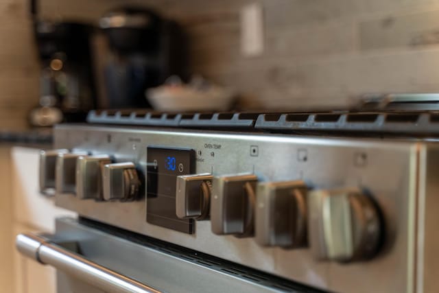 kitchen view of gas range