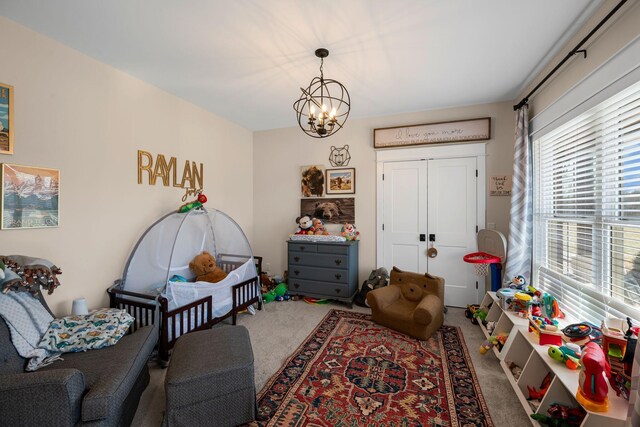 7480 Horn Tavern Rd, Fairview, TN 37062 - recreation room featuring carpet floors and a chandelier