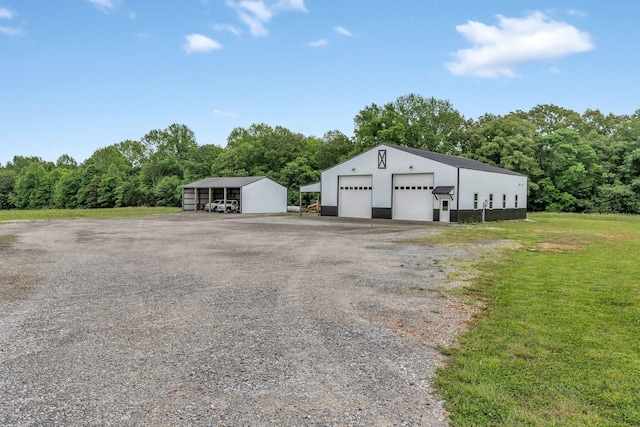 7480 Horn Tavern Rd, Fairview, TN 37062 - garage featuring a garage and a wooded view
