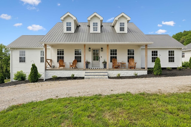 4588 Roy Thompson Rd, Mount Pleasant, TN 38474 - view of front of home featuring covered porch and metal roof