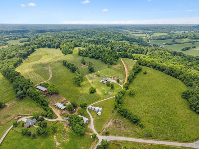 4588 Roy Thompson Rd, Mount Pleasant, TN 38474 - aerial view of property and surrounding area featuring rural landscape
