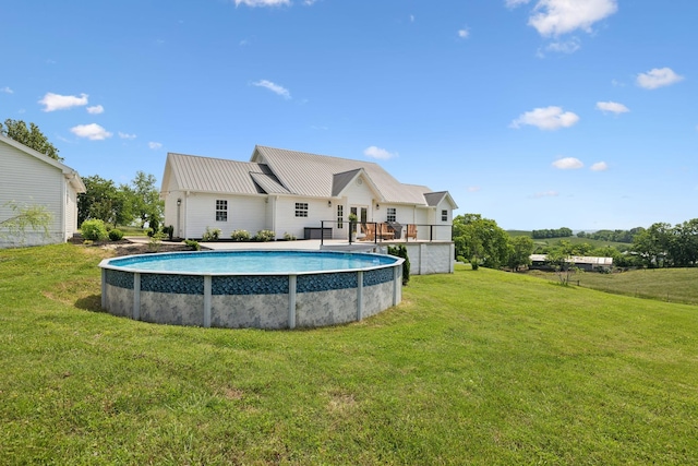 4588 Roy Thompson Rd, Mount Pleasant, TN 38474 - outdoor pool featuring a lawn