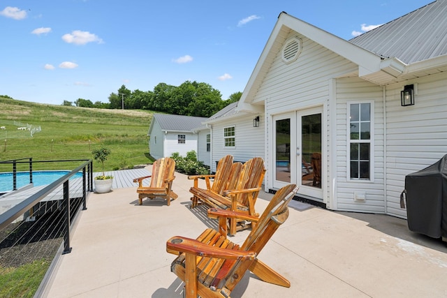 4588 Roy Thompson Rd, Mount Pleasant, TN 38474 - view of patio / terrace featuring french doors