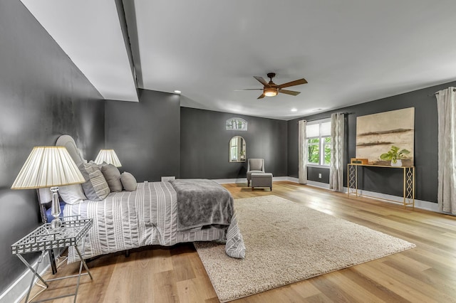 2642 Stuart St, Burns, TN 37029 - bedroom featuring wood finished floors, baseboards, recessed lighting, and a ceiling fan