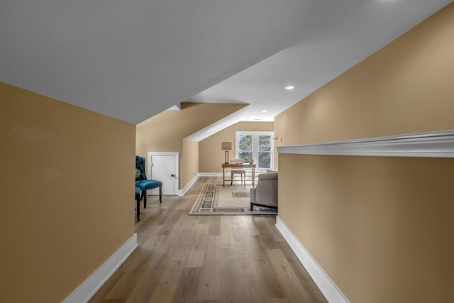2642 Stuart St, Burns, TN 37029 - corridor featuring wood finished floors, baseboards, and recessed lighting