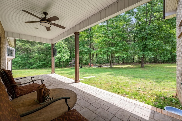 2101 Murray Kittrell Rd, Readyville, TN 37149 - view of patio featuring ceiling fan