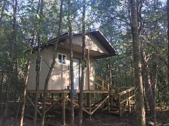 2101 Murray Kittrell Rd, Readyville, TN 37149 - view of side of home featuring stairs and a deck