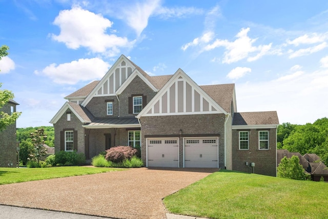 326 Crescent Moon Cir, Nolensville, TN 37135 - view of front of home with a front yard, driveway, brick siding, and a shingled roof