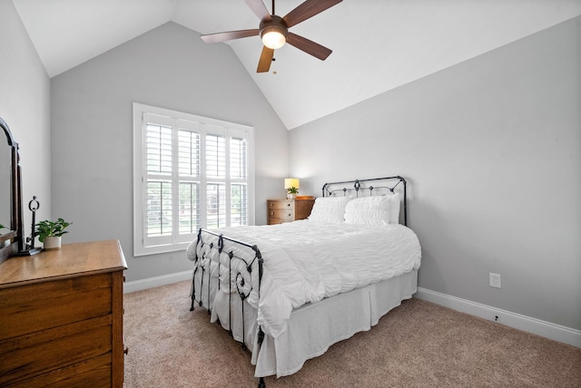 2477 Settlers Trce, Clarksville, TN 37043 - bedroom featuring lofted ceiling, carpet, and ceiling fan