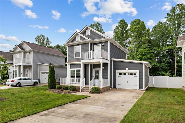 11 Sycamore Rdg W, Burns, TN 37029 - traditional-style house with a balcony, a porch, concrete driveway, and a garage