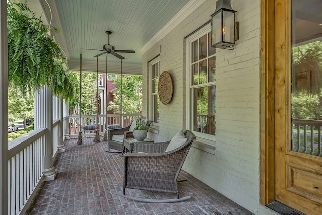 622 Stonewater Blvd, Franklin, TN 37064 - porch with a ceiling fan