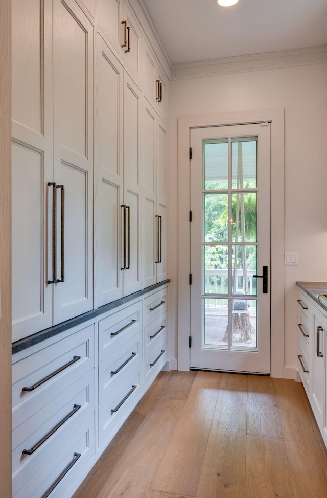 622 Stonewater Blvd, Franklin, TN 37064 - doorway to outside with light wood-style floors and ornamental molding