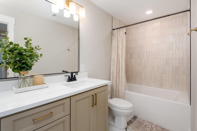 4345 S Garrett Rd, Springfield, TN 37172 - full bathroom featuring toilet, vanity, and shower / tub combo