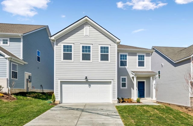 6140 Saxlingham Pl, Smyrna, TN 37167 - traditional home featuring concrete driveway, a garage, and a front lawn