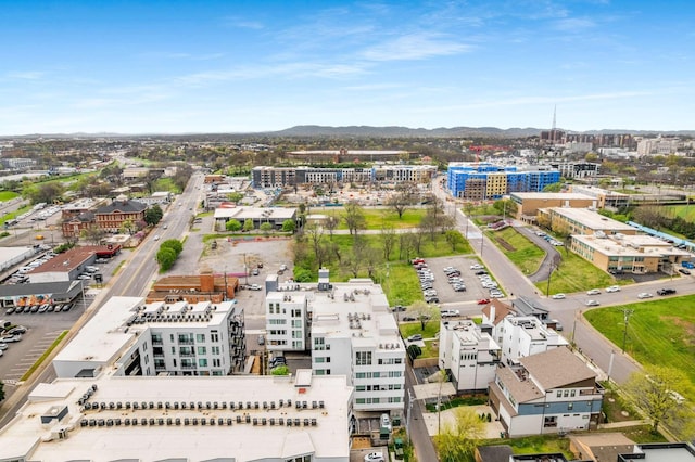 view of urban area with mountains