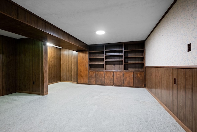 915 Taylor Cir, Burns, TN 37029 - finished below grade area featuring wood walls, carpet floors, wainscoting, and wallpapered walls