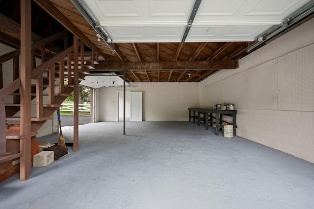 915 Taylor Cir, Burns, TN 37029 - garage with concrete block wall